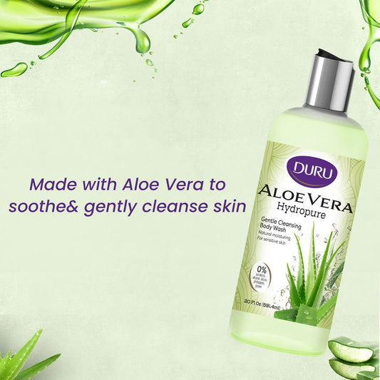 Duru Aloe Vera Body Wash - Gentle Cleansing Moisturizing Sensitive Skin Shower Gel Paraben Free Alcohol Free Silicone Free Phthalete Free Gluten Free Body Wash