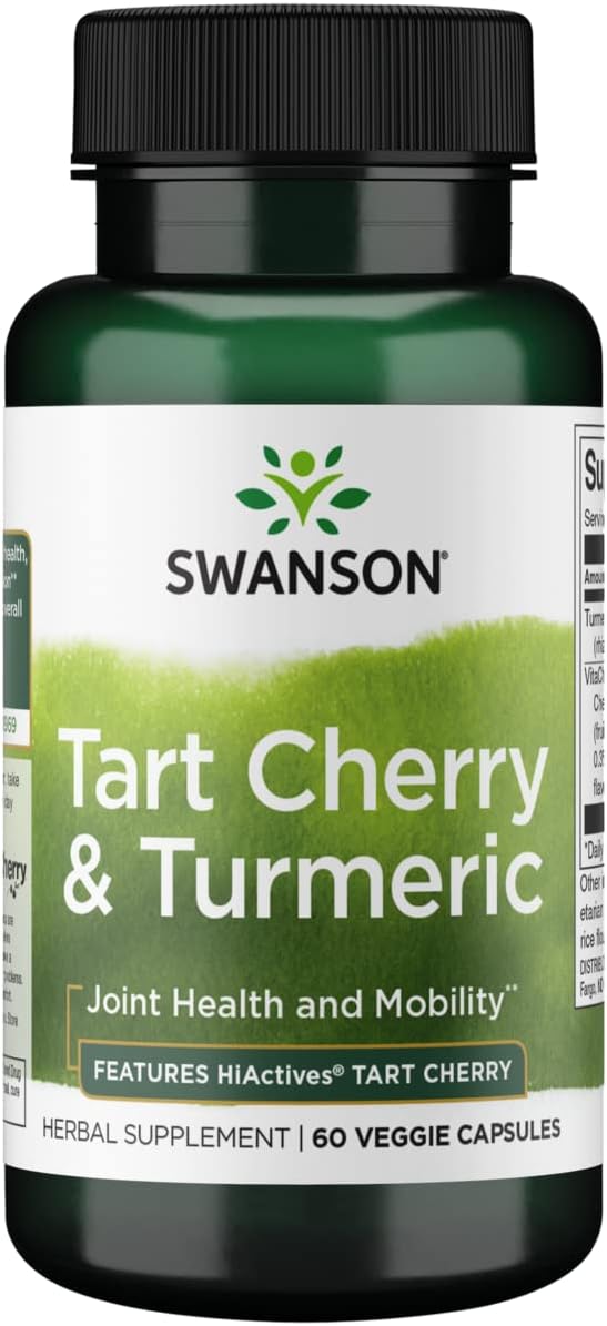 Swanson Hiactives Tart Cherry & Turmeric 60 Veg Capsules