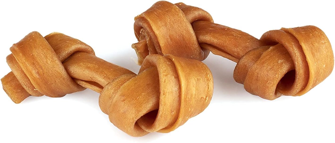 Ultra Chewy Turkey Tendon Knotted Bones for Dogs - Premium All-Natural, Hypoallergenic, Long-Lasting Dog Chew Treat, Easy to Digest, Ingredient Sourced from USA (3 Inches - 8 Pack) : Pet Supplies