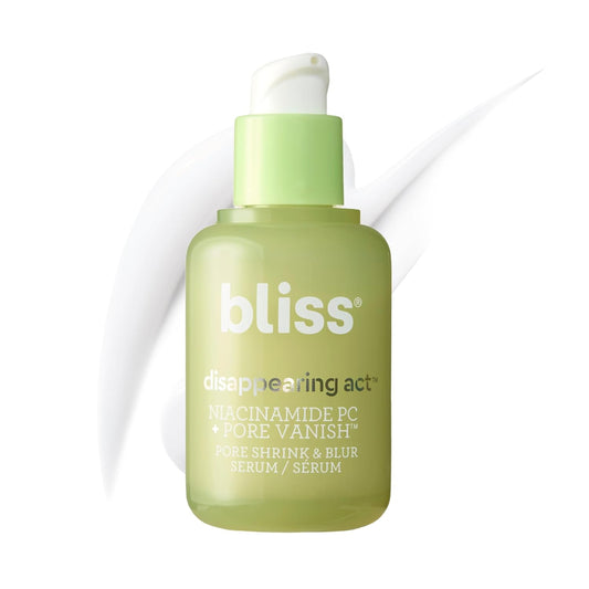 Bliss Disappearing Act Niacinamide Serum & Eye Do All Things Eye Gel: Pore Minimizer Smooths Complexion - Depuff + Brighten Eyes - Vegan & Cruelty Free