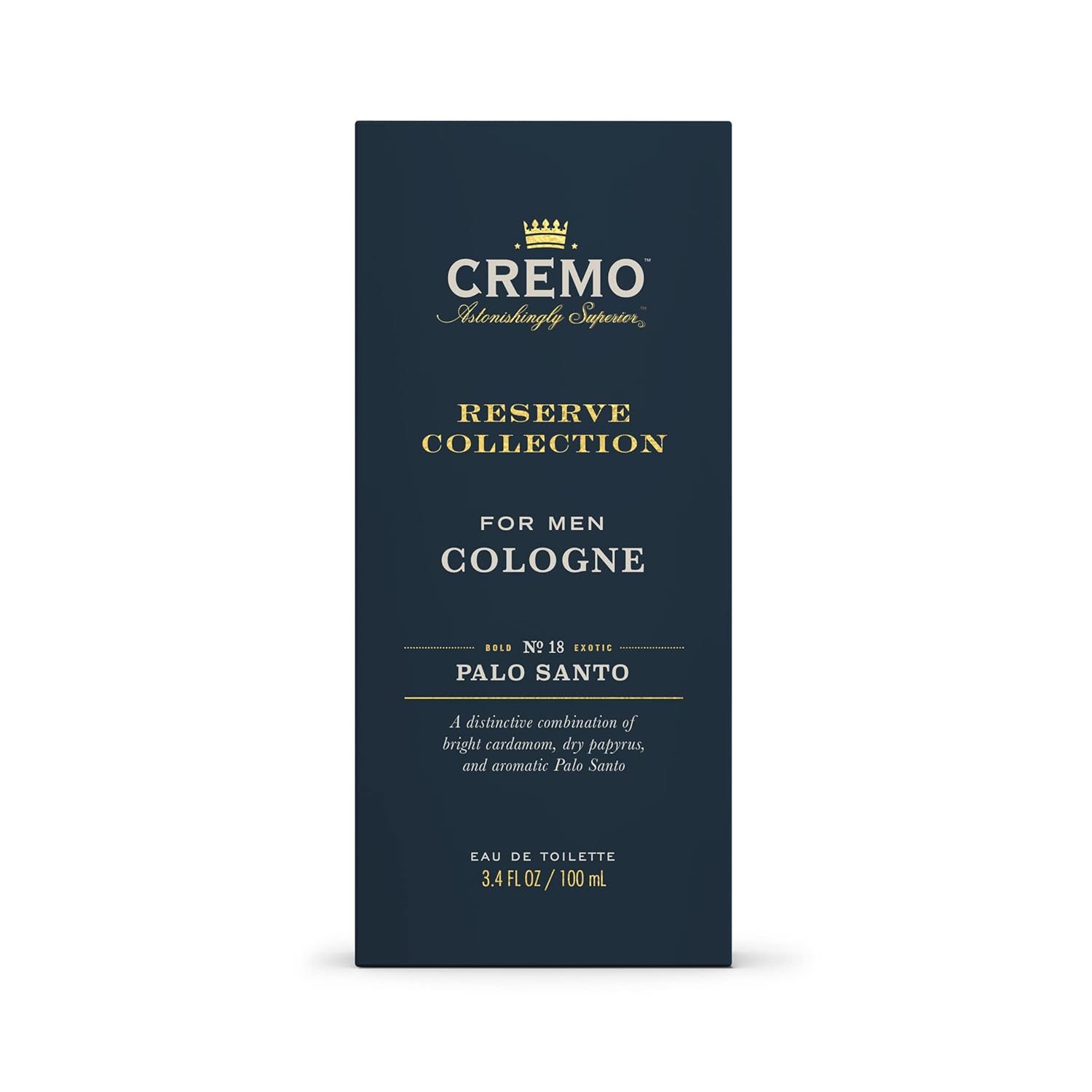 Cremo Palo Santo Reserve Cologne Spray for Men - A Combination of Bright Cardamom, Dry Papyrus and Aromiatic Palo Santo - 3.4 Fl Oz : Beauty & Personal Care