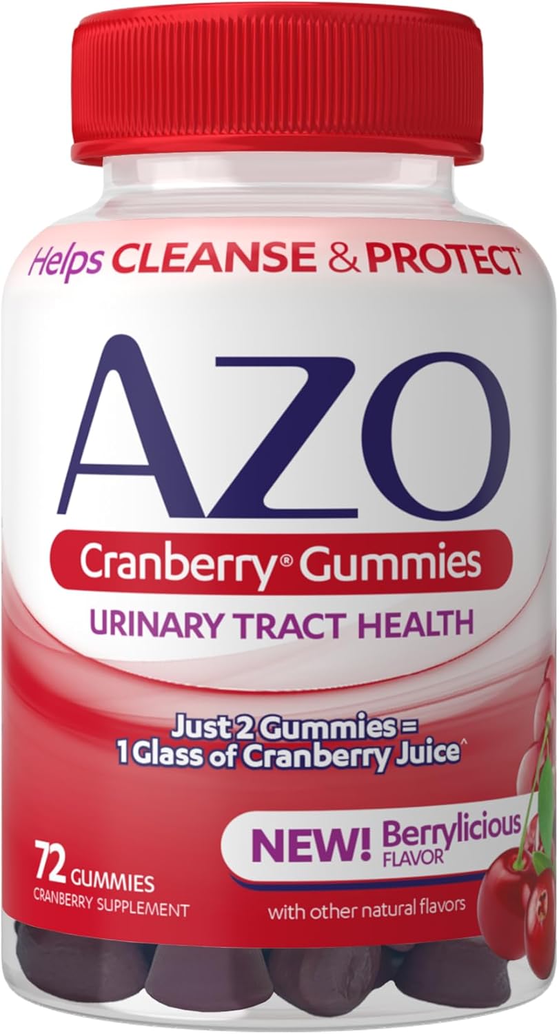 AZO Urinary Tract Health Gummies Bundle - D-Mannose 2000mg Citrus 40 Count and Cranberry 72 Count : Health & Household