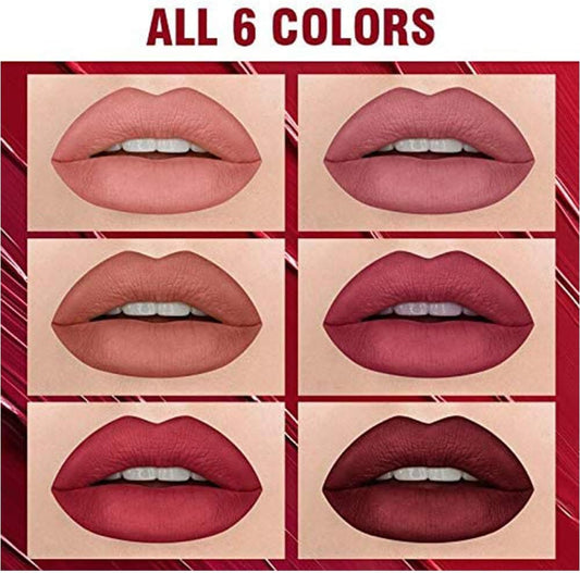 6 Colors Matte Lipstick Set Velvety Liquid Lipstick Kit Waterproof Long Lasting Durable Nude Lipgloss Set Red Sexy Non-Stick Cup Lips Makeup Set