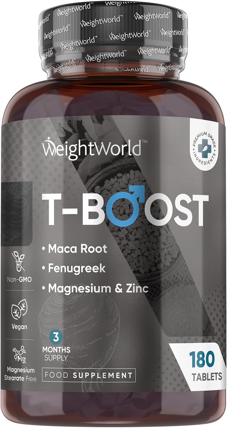 Testosterone Supplements For Men - 180 Vegan Tablets (3 Months Supply) - 12 Well-Known Ingredients Like Maca, Fenugreek, Zinc, Magnesium, Vitamin D, D-Aspartic & Selenium - Test Boosters For Men