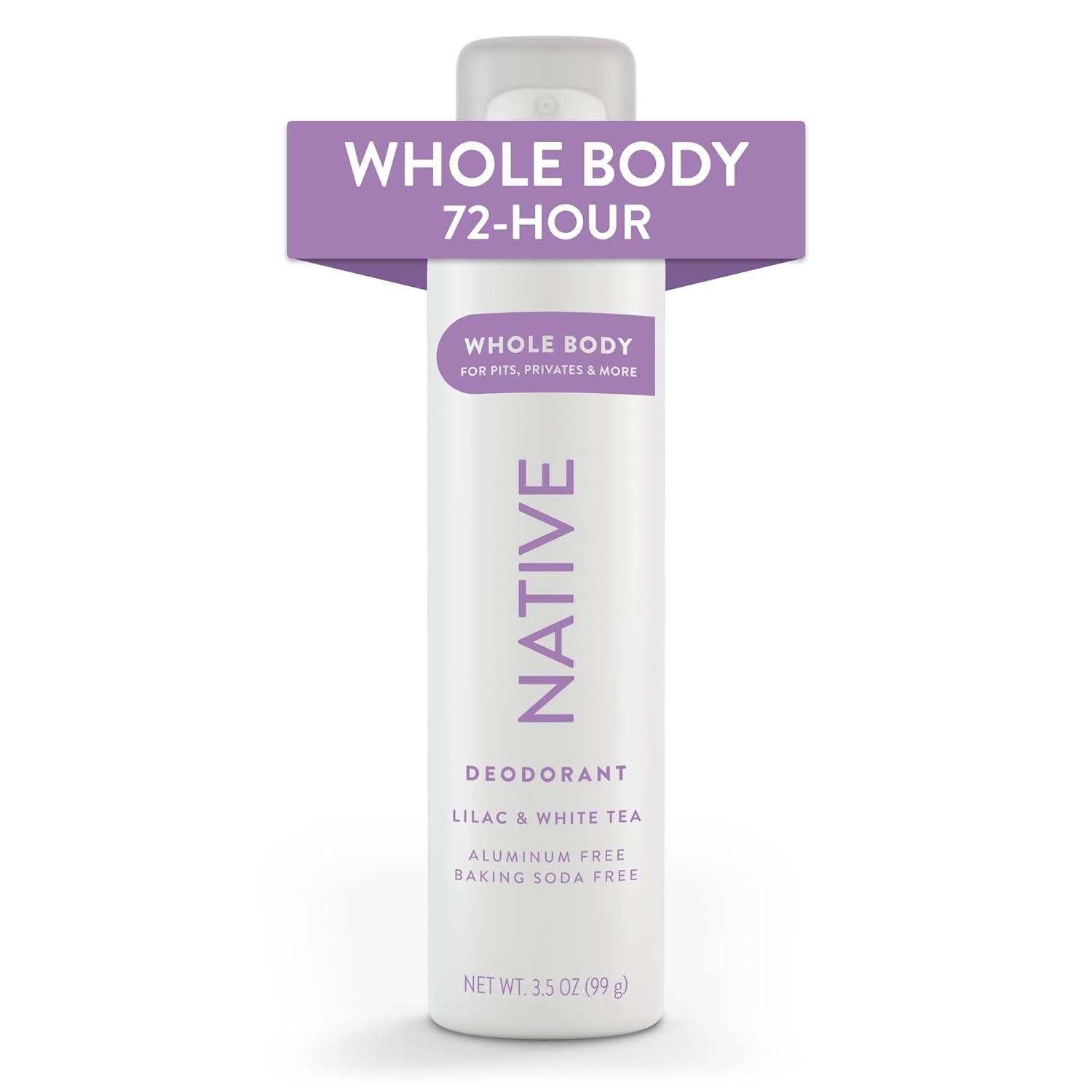 Native Whole Body Deodorant Spray Contains Naturally Derived Ingredients, Deodorant For Women & Men | 72 Hour Odor Protection, Aluminum Free With Coconut Oil And Shea Butter | Lilac & White Tea