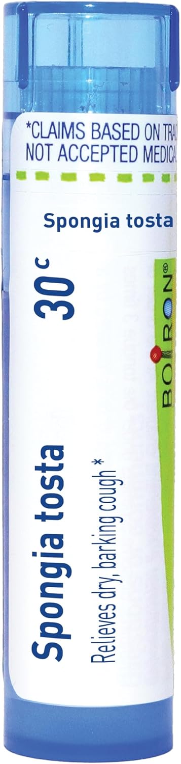 Boiron Spongia Tosta 30C Homeopathic Medicine For Croupy Cough - 80 Pellets