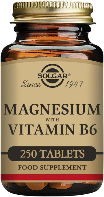 Solgar Magnesium With Vitamin B6, 250 Tablets - Promote Healthy Bone Mineralization, Support Nerve & Muscle Function, Energy Metabolism - Non-Gmo, Vegan, Gluten Free, Dairy Free, Kosher - 83 Servings