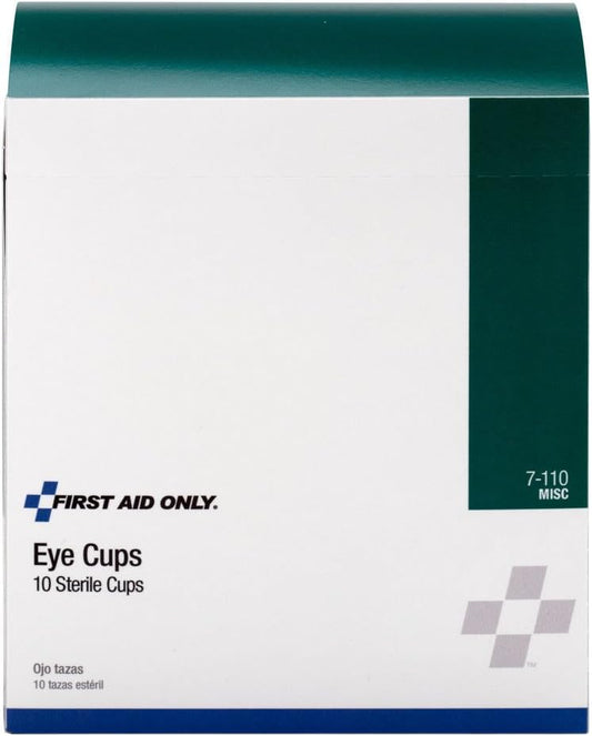 First Aid Only - 7-110 Sterile Eye Cups, 10 Per Box