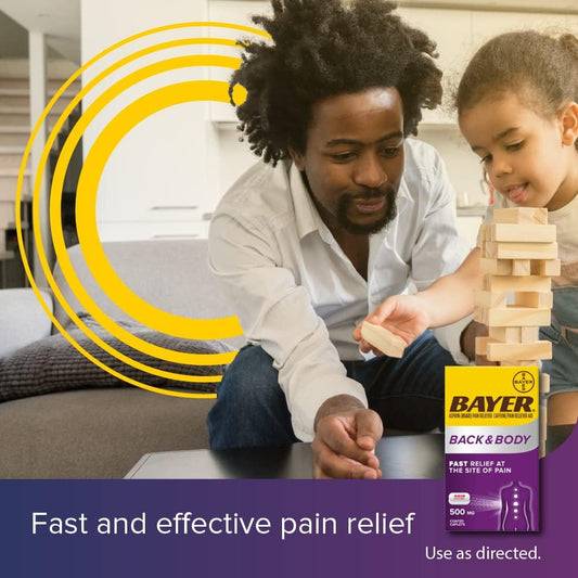 Bayer Extra Strength 500Mg Aspirin Plus Caffeine For Powerful Pain Relief, 200 Coated Caplets