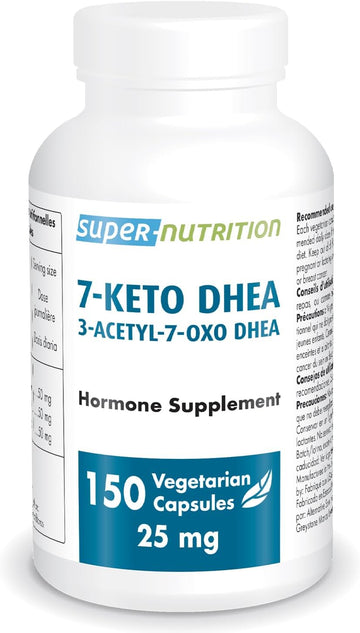 Supersmart - 7-Keto Dhea Supplement 25 Mg - Natural Dhea Metabolite | Non-Gmo & Gluten Free - 150 Vegetarian Capsules