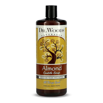 Dr. Woods Pure Almond Liquid Castile Soap With Organic Shea Butter, 32 Ounce