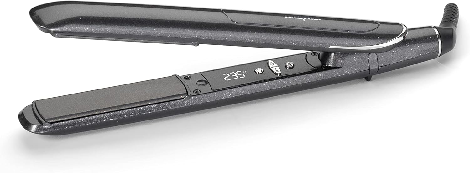 Babyliss Platinum Diamond 235 Hair Straighteners, Super Ionic, Ceramic Plates For Enhanced Smoothness & Shine, Memory Function, Ultra-Fast Heat Up, 10 Heat Settings Up To 235°C