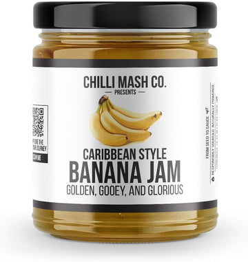 Banana Jam 190g - Chilli Mash Co - Sweet, Fruity, Caribbean-Inspired Spread Made with Costa Rican Bananas, Sugar and Lime Juice