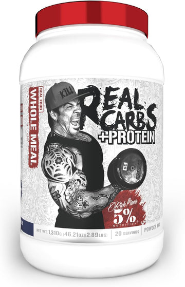 5% Nutrition Rich Piana Real Carbs + Protein | Clean Mass Gainer Prote