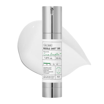 Vt Cosmetics Cica Reedle Shot 300, Advanced Night Exosome, Microneedling Serum, Centella Asiatica, Hyaluronic Acid, Propolis, Soft Skin, Regeneration, Glass Skin, Korean Skin Booster 1.69Fl Oz (50Ml)