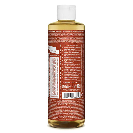 Dr. Bronner's - Pure-Castile Liquid Soap (Eucalyptus, 16 ounce) - Made with Organic Oils, 18-in-1 Uses: Face, Body, Hair, Laundry, Pets and Dishes, Concentrated, Vegan, Non-GMO
