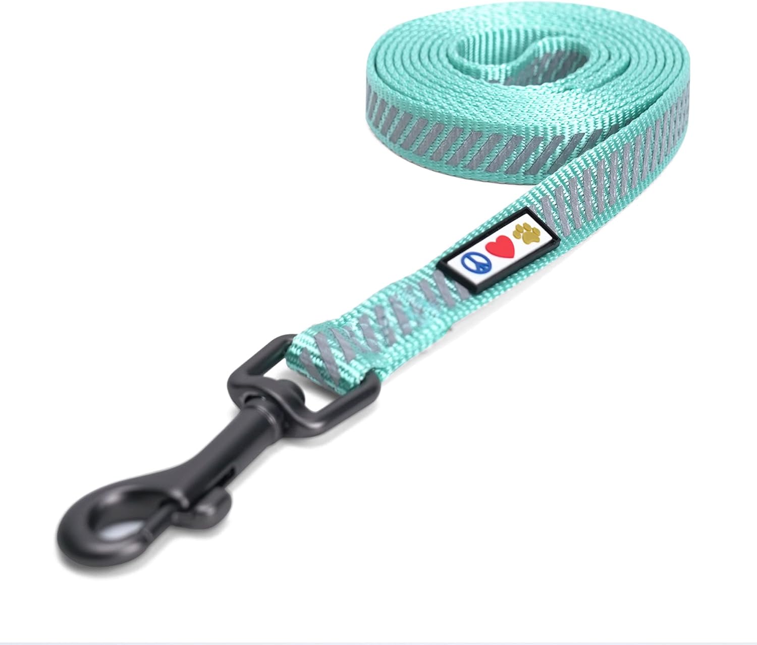 PAWTITAS Traffic Reflective Dog Leash Comfortable Handle for Heavy Duty Dog Training Lead for Small and Medium Dogs 6 ft - 180 cm | Extra Small/Small Teal Lead?43396-183865