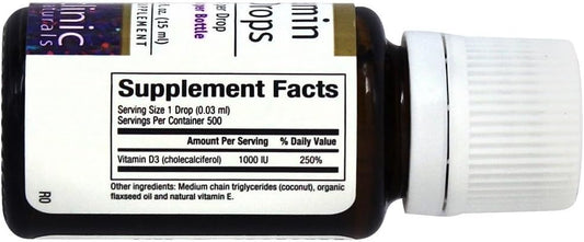Bioclinic Naturals, Vitamin D3 Drops 1000 Iu 0.5 Fl Oz