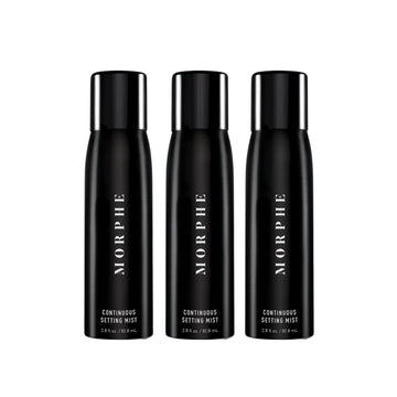Morphe Continuous Setting Mist - Micro-Fine Makeup Setting Spray With A Natural Radiant Finish - Helps Makeup Resist Caking Or Fading & Increases Wear Of Foundation (3 Count, 2.8 Fl Oz)