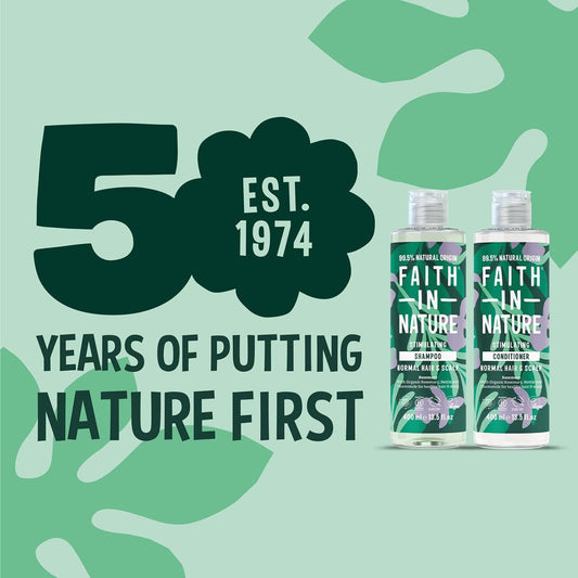 Faith In Nature Natural Rosemary Shampoo And Conditioner Set, Balancing, Vegan & Cruelty Free, No Sls Or Parabens, For Normal To Oily Hair, 2 X 400Ml Pack