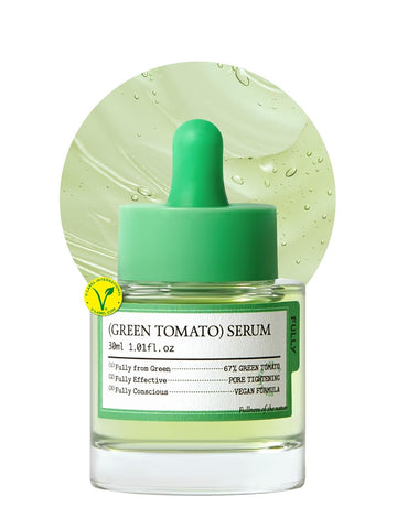 Fully Green Tomato Serum, Pore Tightening With 67% Green Tomato Extract, Vit C And Pha, Elastcity Boosting And Skin Moisturization, Fragrance Free, Vegan & Dermatologically Tested, 1.01 Fl.Oz