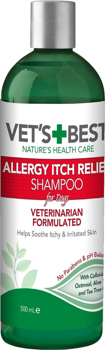 Vet's Best Allergy Itch Relief Dog Shampoo | Cleans and Relieves Discomfort from Seasonal Allergies | Gentle Formula | 16 Oz
