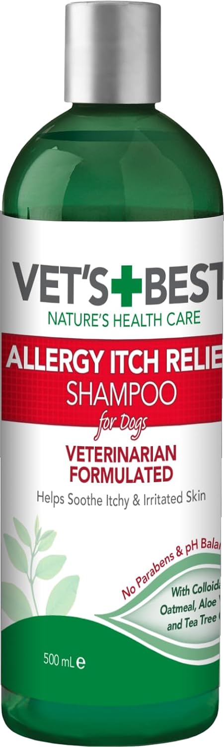 Vet's Best Allergy Itch Relief Dog Shampoo, Cleans and Relieves Discomfort from Seasonal Allergies, Gentle Formula 500ml?3165810345