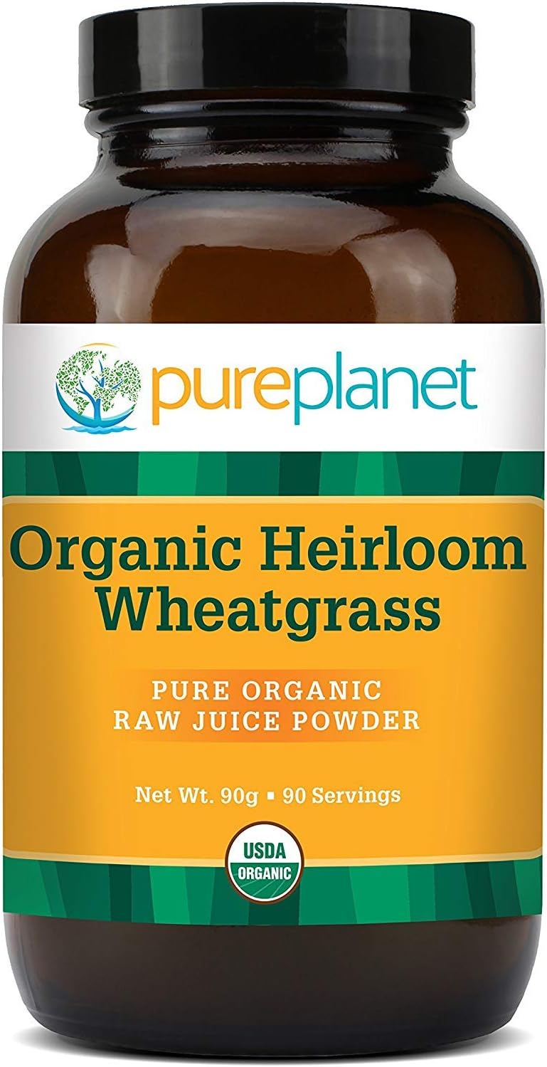 PURE PLANET Heirloom Wheatgrass Powder Organic, 90 Gram