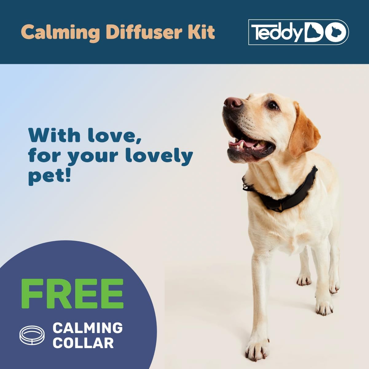 TeddyDo Calming Diffuser for Dogs | UK Plug In |Days Starter Kit | Free Calming Collar |Comfort, Calming and Relax Anxious Dog and Other Problematic Behaviors| 48 ml :Pet Supplies