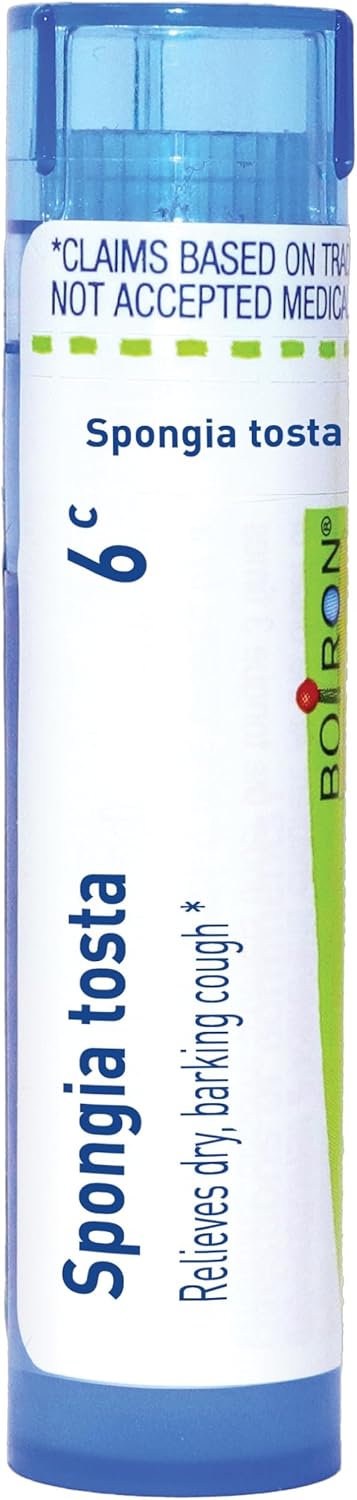 Boiron Spongia Tosta 6Chomeopathic Medicine For Croupy Cough - 80 Pellets