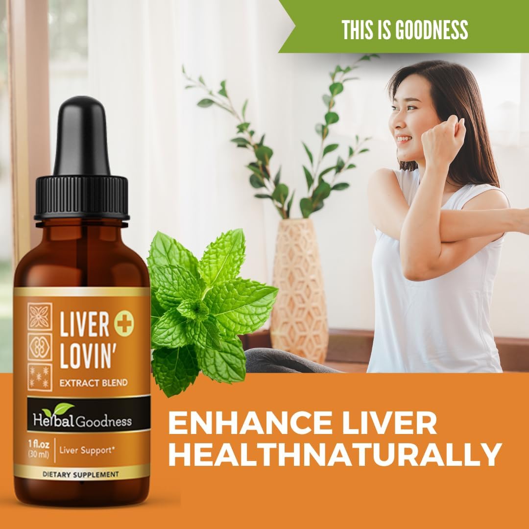 Liver Lovin 1Oz - Premium Liver Cleanse Detox Herbal Health Formula - Formulated With Milk Thistle Chanca Piedra & More Organic Herbs, Liver Vitamins Liquid Drops - Limpieza De Higado Graso - 1 Bottle : Health & Household