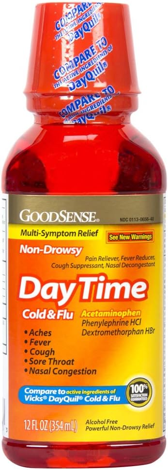 Goodsense Daytime Cold And Flu Multi-Symptom Relief, 12 Fluid Ounce