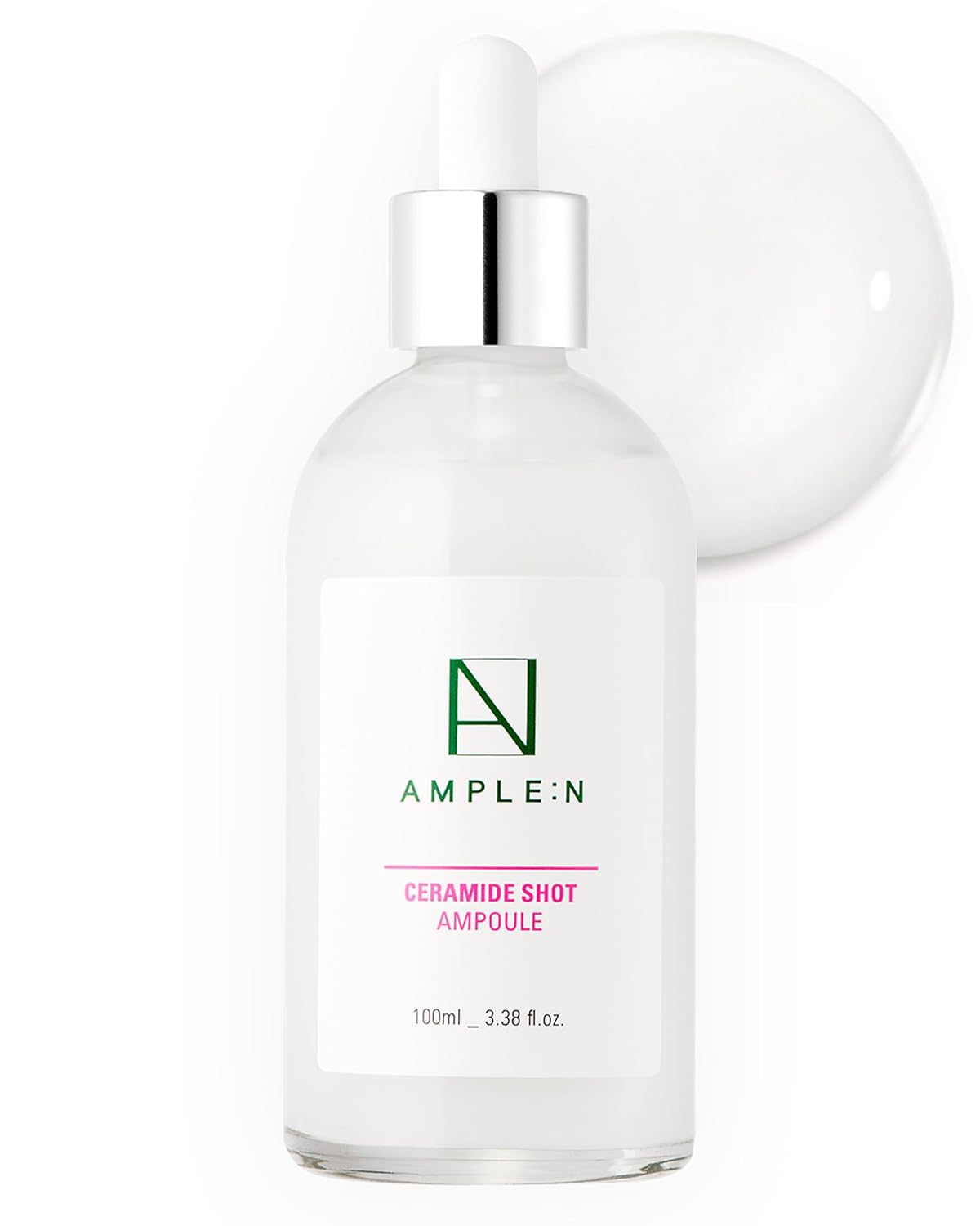 Ample:N Ceramide Shot Serum – Anti Aging And Hydrating Serum With Ceramide For Deep Moisturization – For Dry & Rough Skin To Reduces Wrinkles & Repairs Skin, 3.38 Fl.Oz