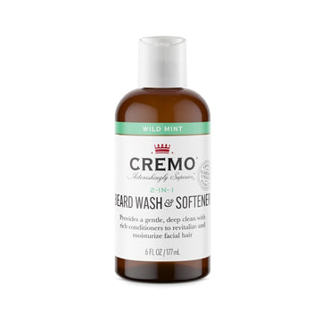 Cremo Wild Mint Beard And Face Wash, Specifically Designed To Clean Coarse Facial Hair, 6 Fluid Oz (Pack Of 1)