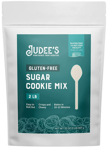 Judee's Sugar Cookie Mix Powder - 2 lbs - Baking Supplies - Delicious and 100% Gluten-Free - Great for Homemade Treats and Baked Goods - Crispy and Chewy