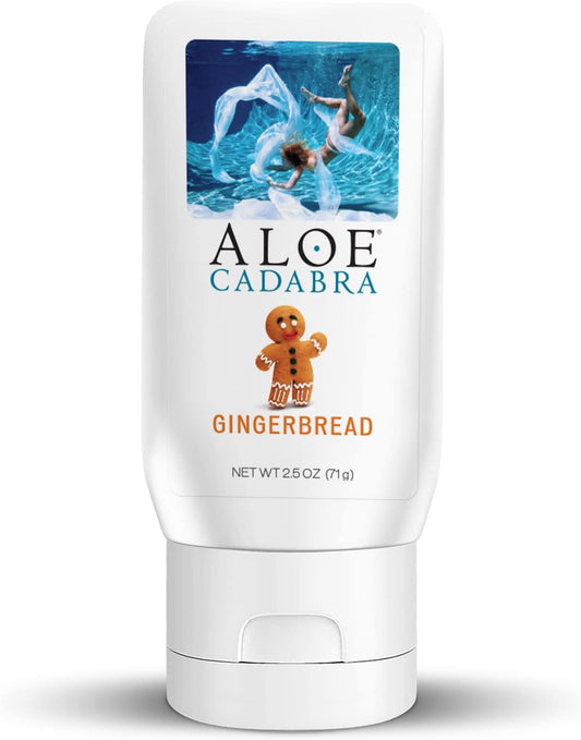 Aloe Cadabra Water Based Gingerbread Lubricant | Best Seasonal Organic Spiced Lube for Men, Women & Couples, 2.5oz