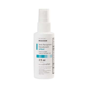 McKesson Antiperspirant Deodorant Spray, Fresh Scent, Single Patient Use, 2 fl oz, 1 Count