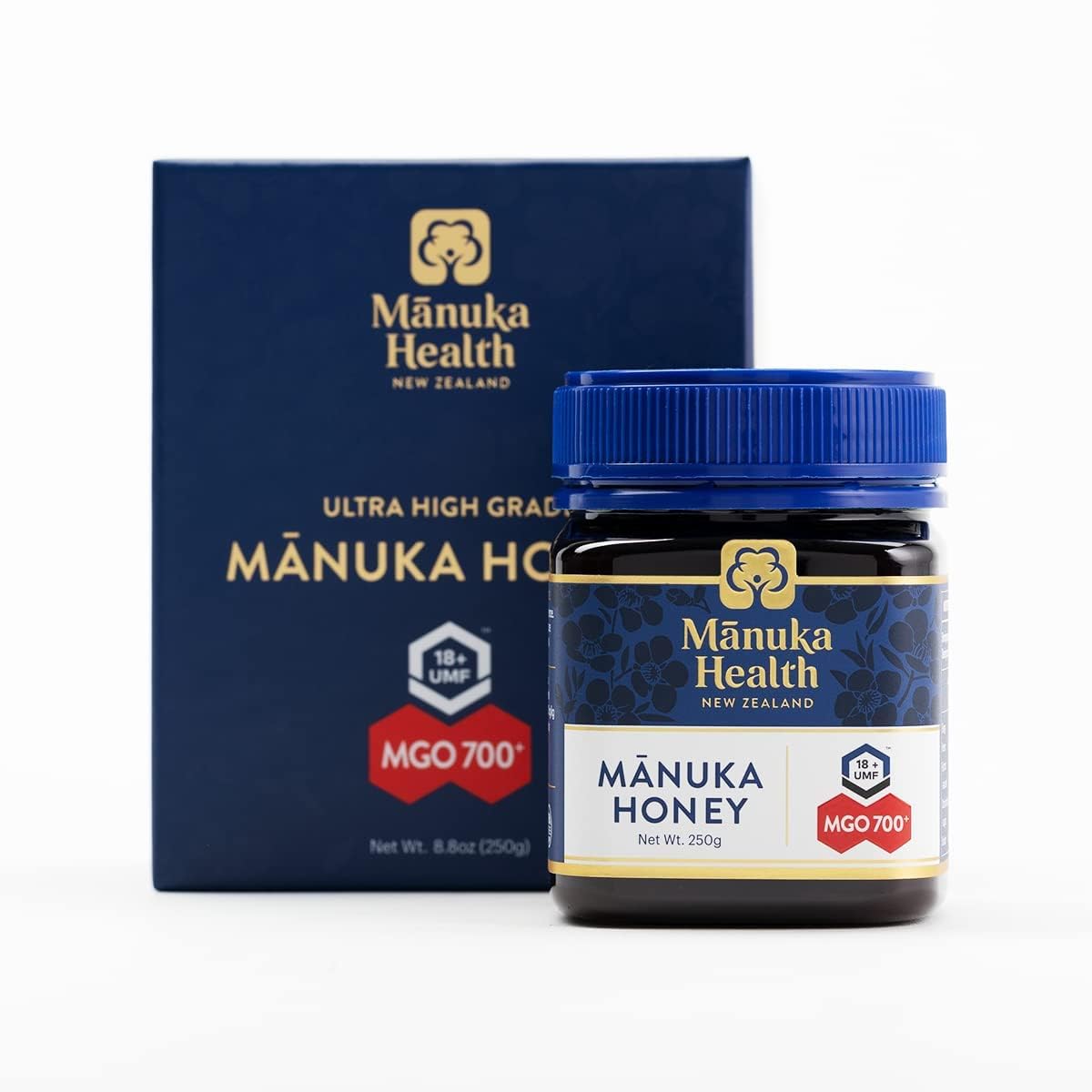 Manuka Health Umf 18+/Mgo 700+ Ultra High-Grade Manuka Honey (250G/8.8Oz), Superfood, Authentic Raw Honey From New Zealand