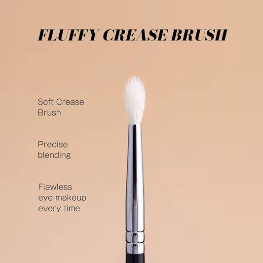Fluffy Crease Brush For Eye Makeup | Soft Synthetic Eyeshadow Blending Brush | Durable Eye Shadow Brush For Crease Precision | Lightweight Makeup Tool For Smooth Application