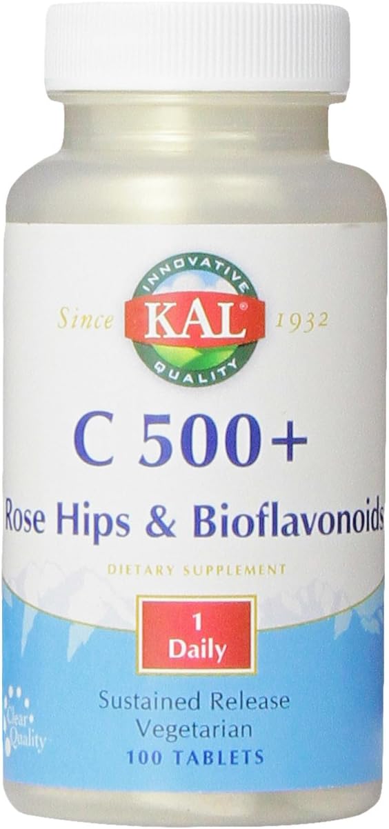 Kal C-500 With Rh And Bioavonoids Sustained Release Tablets, 500 Mg, 100 Count