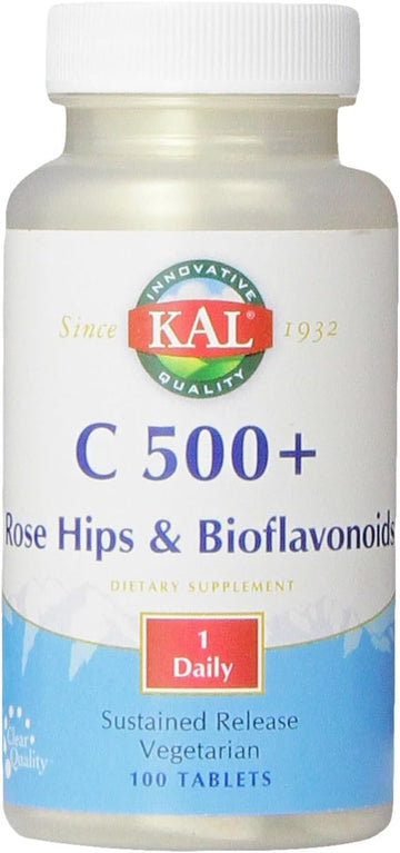 KAL C-500 with RH and Bioavonoids Sustained Release Tablets, 500 mg, 100 Count