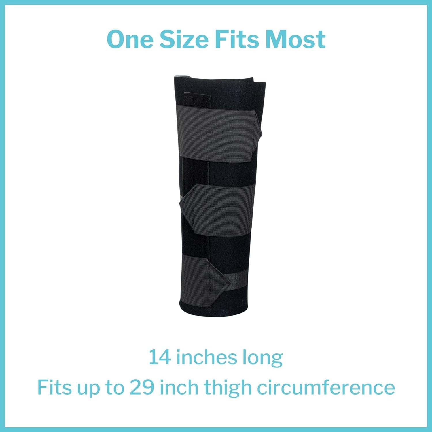 McKesson Knee Immobilizer Brace for Women and Men Adjustable Leg Straightener, One Size Fits Most, 14", 1 Count