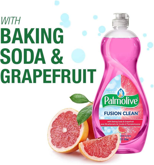 Palmolive Ultra Dish Liquid Fusion Clean Baking Soda & Grapefruit 591Ml (Pack of 3)