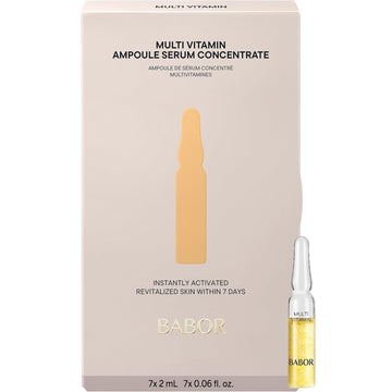 Babor Multi Vitamin Ampoule Concentrate, Revitalize Dull Tired Skin, Vitamin A Increases Radiance, Vitamin C Evens Tone, Niacinamide Supports Skin Barrier, Vitamin Skincare Capsules, 7 Treatments