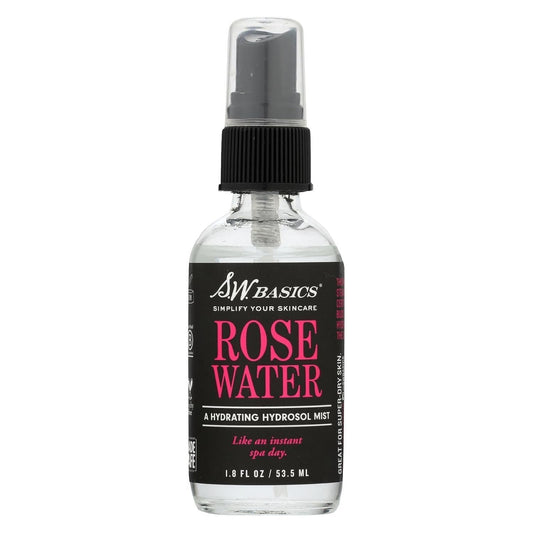 S.W. Basics A Refreshing Skin Toning Mist Organic Rose Water Face Spray, Rosewater, 1.8 Fl Oz : Beauty & Personal Care