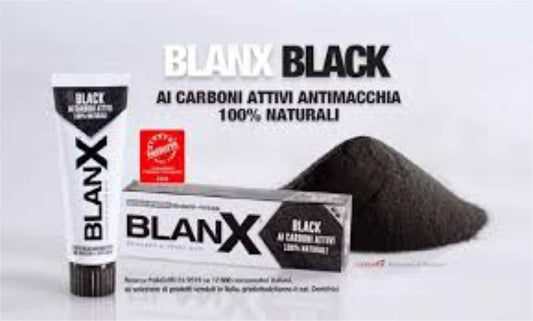 Blanx:"Black" Whitening Black Toothpaste - 2.54 Fluid Ounces (75Ml) Tube [ Italian Import ]