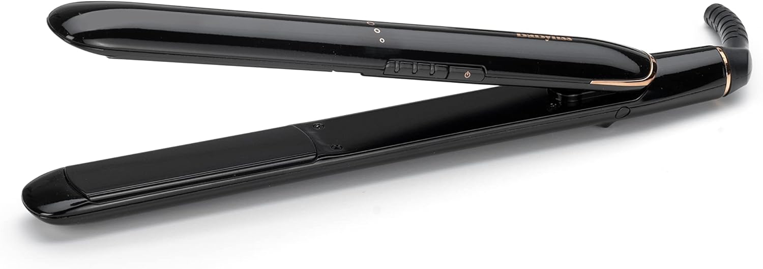 Babyliss Rose Lustre Hair Straighteners - Ceramic Plates For Smooth Everyday Styling, Fast 30 Second Heat Up, 3 Heat Settings 180°C - 230°C, 230C, Worldwide Use, 2515Du