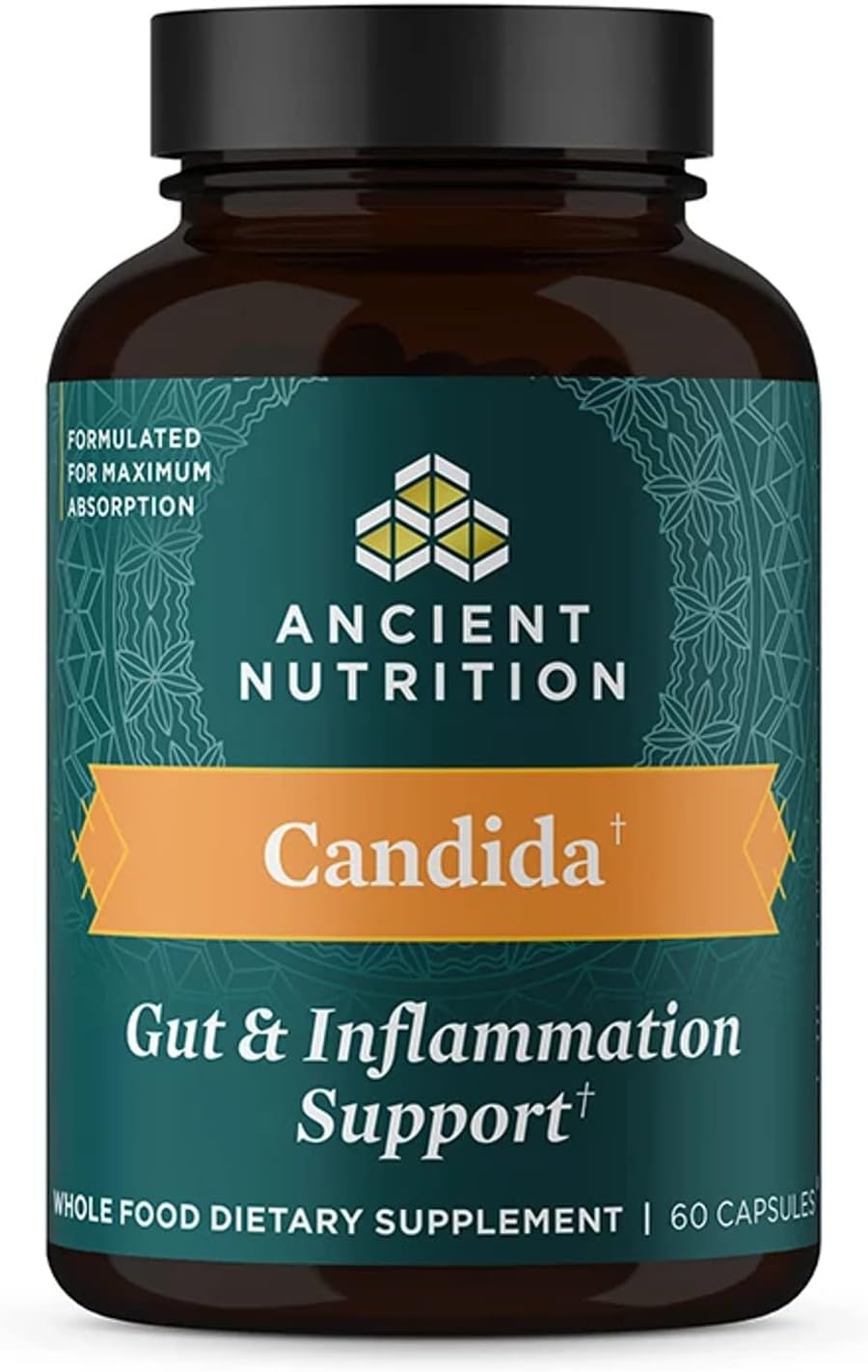 Gut Health Supplement By Ancient Nutrition, Candida Capsules, Provides Occasional Diarrhea, Constipation, Gas And Bloating Relief, Supports Immune Function, Gluten Free And Keto Friendly, 60 Capsules