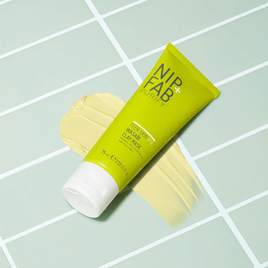 Nip+Fab Teen Skin Fix Wasabi Clay Mask, 75 Ml, Purifies Congested Pores With Kaolin Clay And Bha Salicylic Acid, Healing And Moisturizing Formula