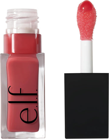 E.L.F. Glow Reviver Lip Oil, Nourishing Tinted Lip Oil For A High-Shine Finish, Infused With Jojoba Oil, Vegan & Cruelty-Free, It'S Giving Guava